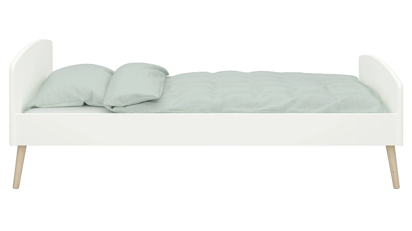 מיטת ילדים בר (ללא מזרן) | צבע לבן אטום